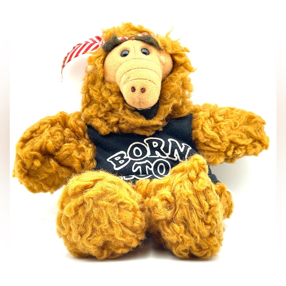 Vintage 1988 Alf Hand Puppet with Black 'Born To Rock’ T-Shirt